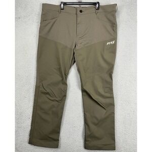 Pyke Gear Dakota‎ Pants Mens 44 Olive Green Nylon Hiking Stretch Pocket Outdoor